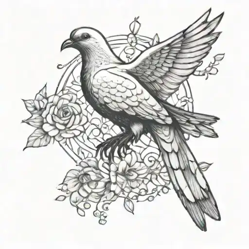 A Tatto That Compliments A Dove