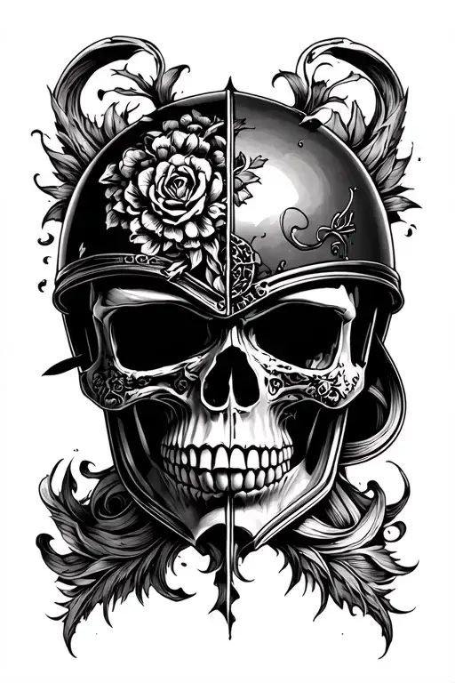 Half Skull Half Helmet Deus De