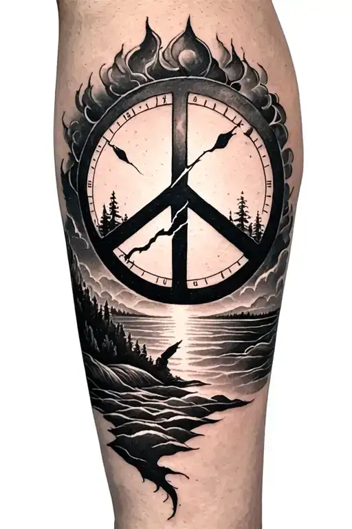 Peace And Lightining Storm And Time And Nature