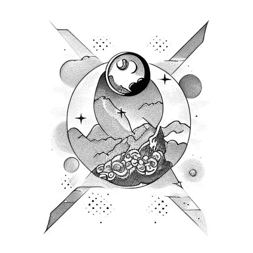 Moon And Constellations