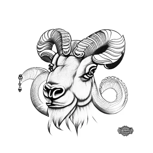 Ram With Rose And Rosary