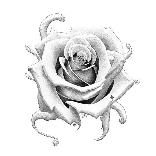 Rose With Ram And Rosary