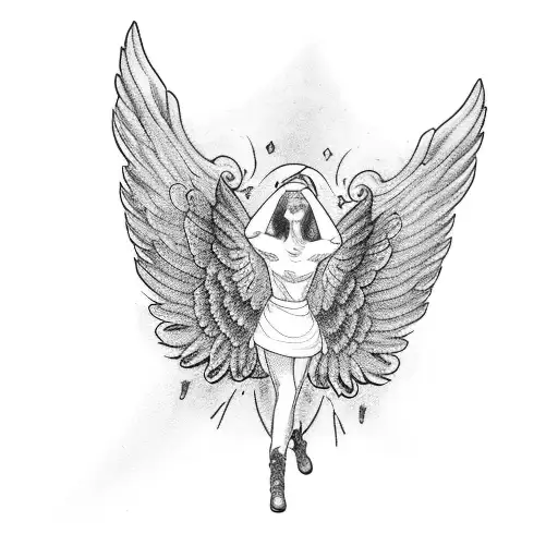 Wings With Halo Ring