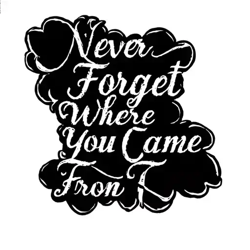 Never Forget Where You Came From Script Method