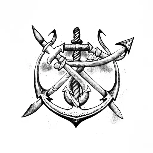 Anchor With Poseidon's Trident