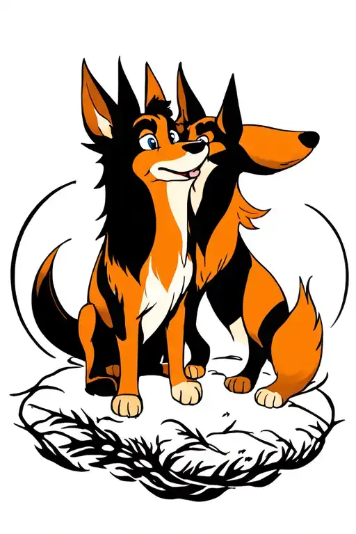 Todd And Copper From The Fox And The Hound