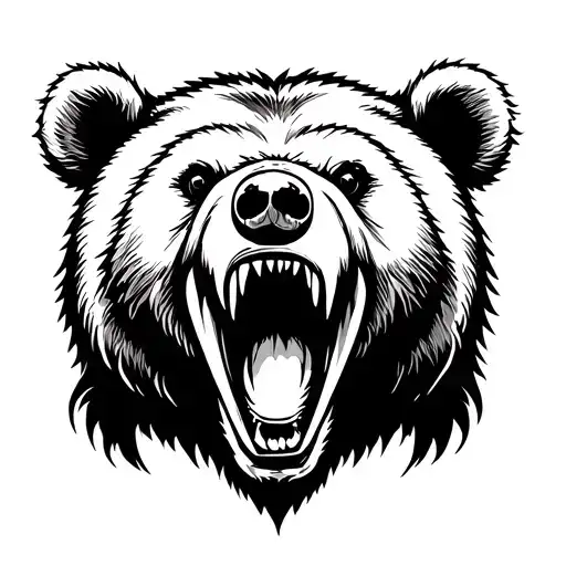 Profile Bear Roar With White Star Eye