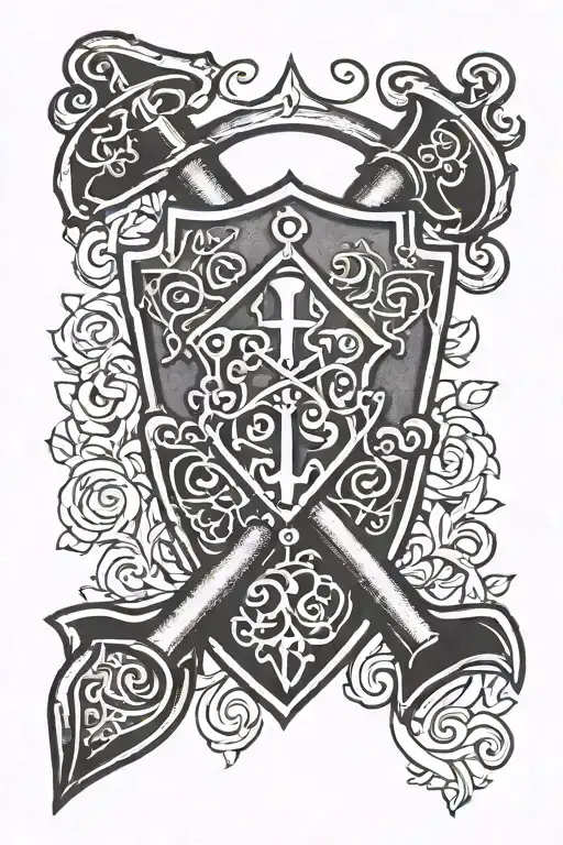 Sheild Love Loyalty Hammer