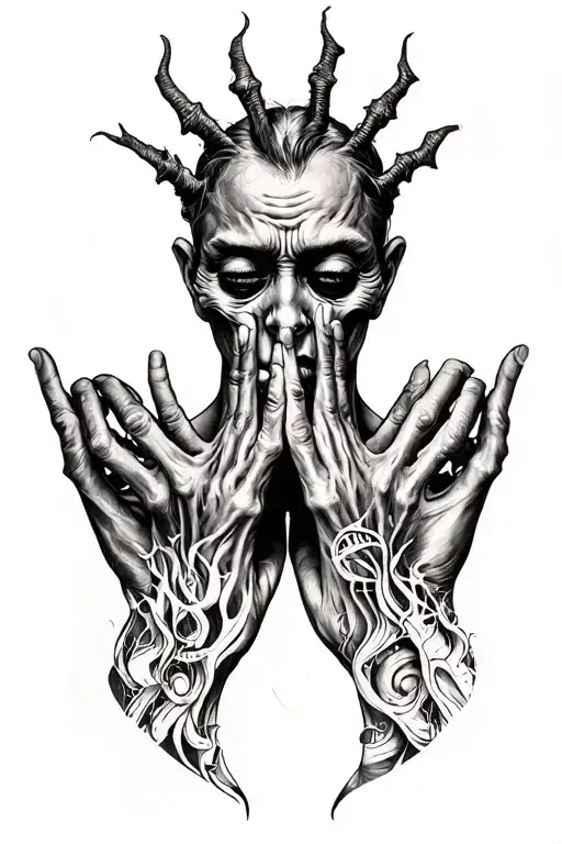 No See No Evil Speak No Evil Realistic Tattoo Black And Grey