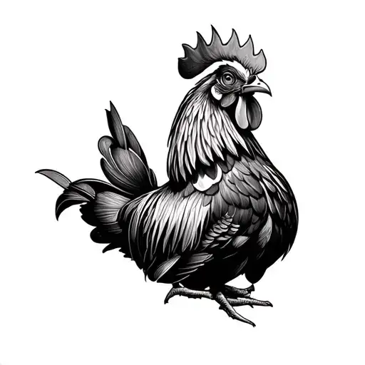Rooster Pecking