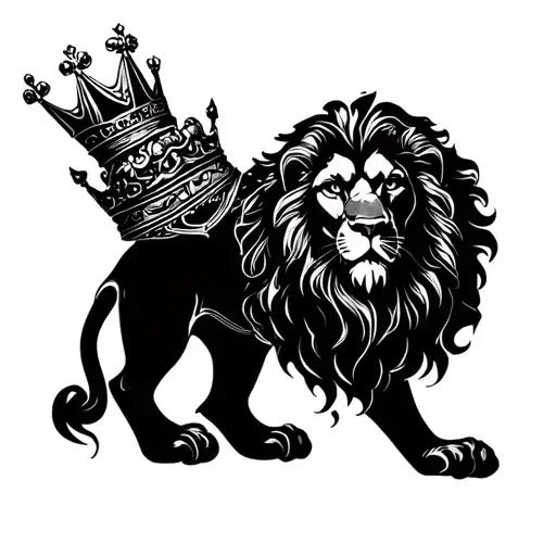 Lion With Crown Linear