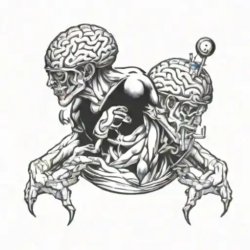 Atlas Carrying A Brain On His Shoulders