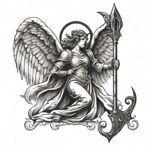 Angel Maked From Bone With A Scyte