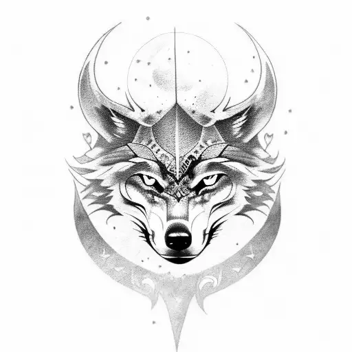 Wolf Viking Skull
