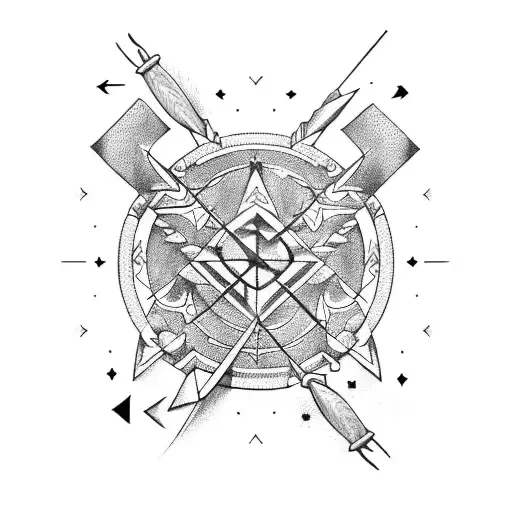 Arrows With Gemini And Sagittarius Symbols