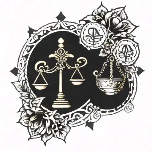 Libra Symbol And Saggitarius Symbol Combined