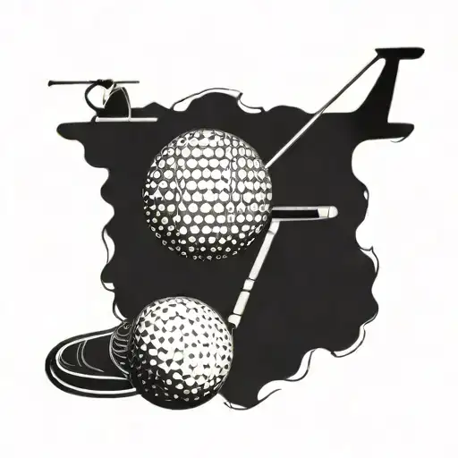 A Golf Ball Transforming Into A Globe Surrounded By Various Sports Equipment