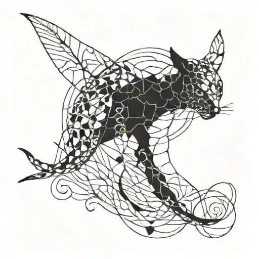 Milne Evans Line Tattoo Design