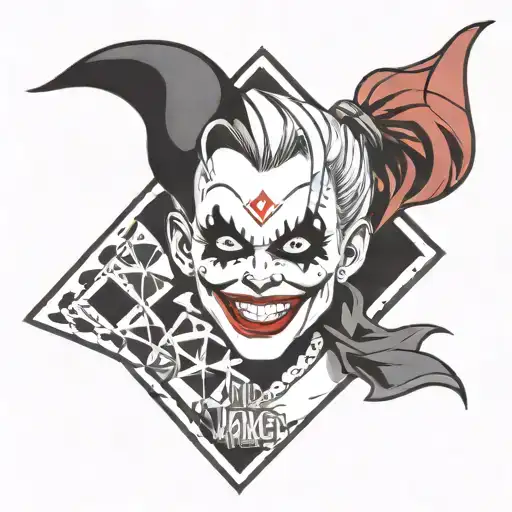 Harley Quinn And Joker Cards Logo