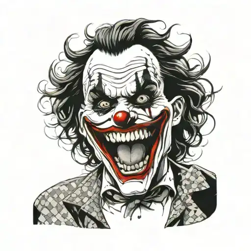 A Joker Tattoo With His Hahaha