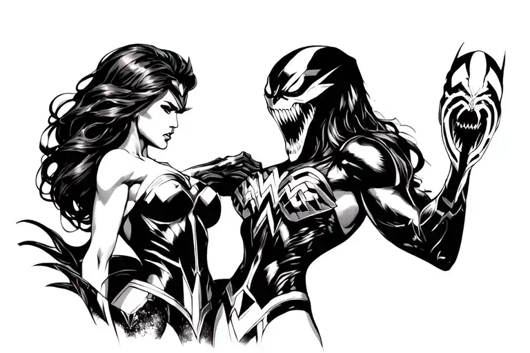 Wonder Woman And Venom Marvel