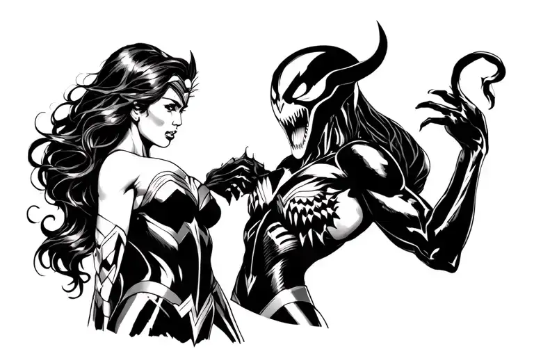 Wonder Woman And Venom Marvel