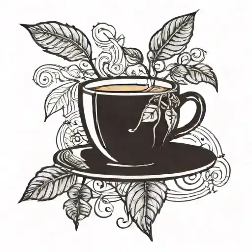 A Coffee Plant Intertwined With Musical Notes