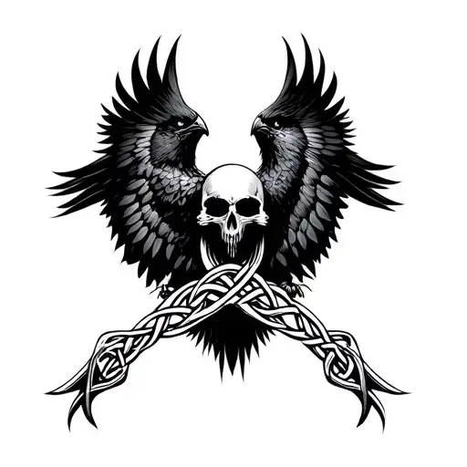 Celtic Knot Raven Grim Reaper