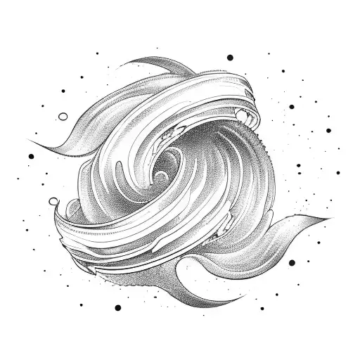 Thunderbolt Outline Waves Inside The Line