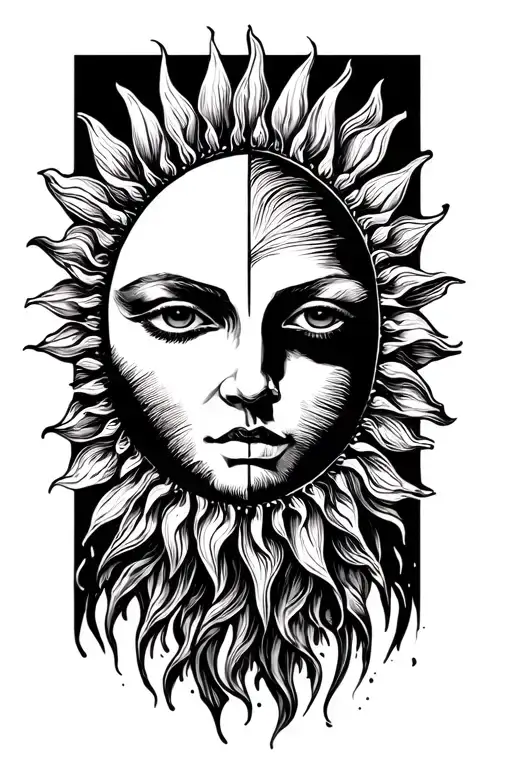 Sun With Face Inside