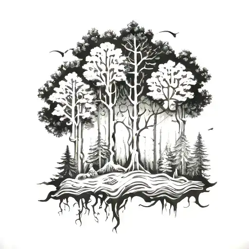 Forest Tattoo Design