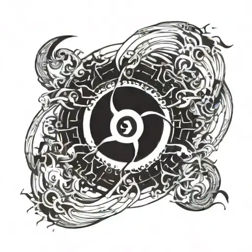 A Rescue Symbol Merging With A Black Hole Design