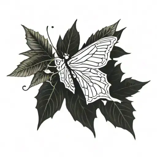 Combine Olive Leaf And Dragon With Butterfly