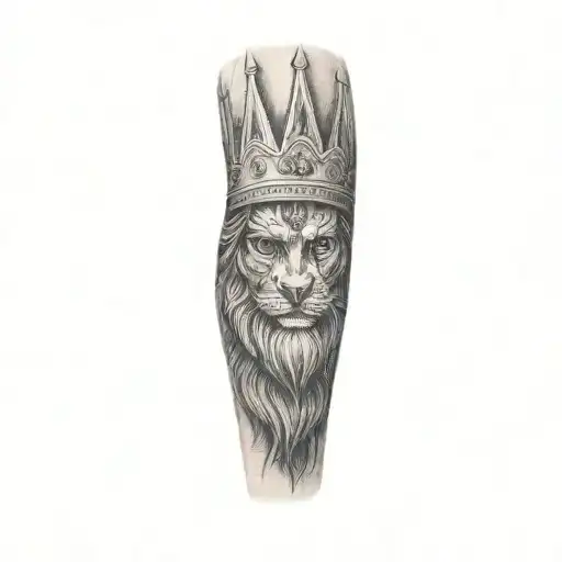 A King With A Crown On His Arm