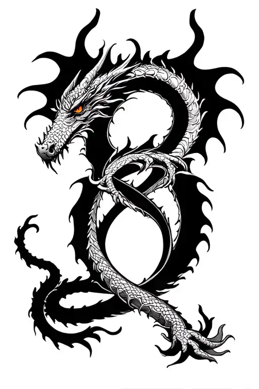 Number Eight Ouroboros Dragon