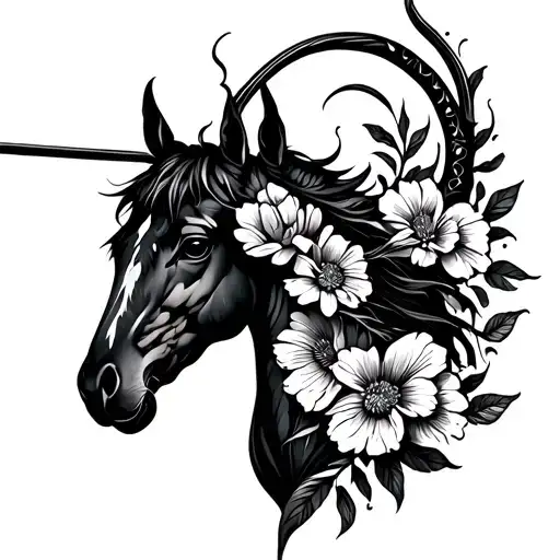 Sagittarius With Flowers
