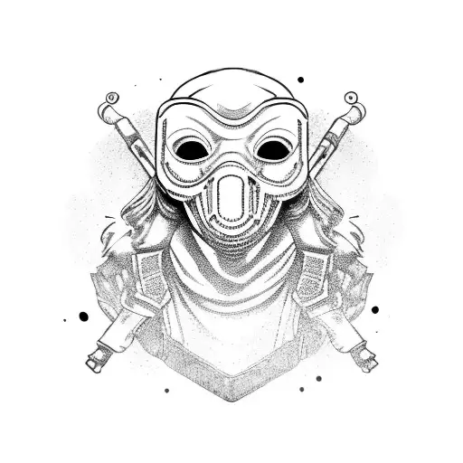 Female Plague Doctor With Wood Mask