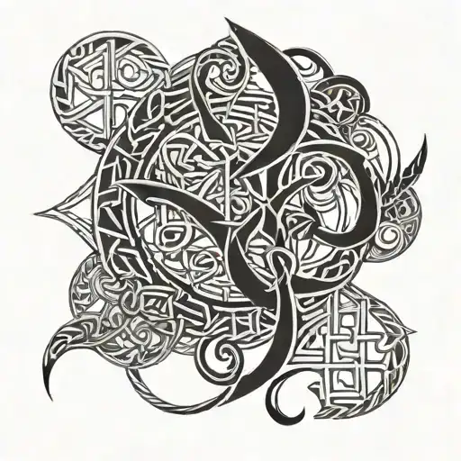 Combine Elements Of Norse Mythology With Celtic Knotwork