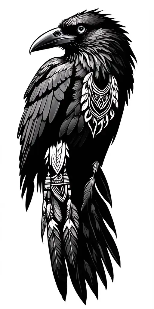 Native American Tribal Raven Sleeve