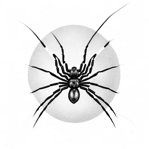 Spider Hanging Down From Numbers With Web On Them