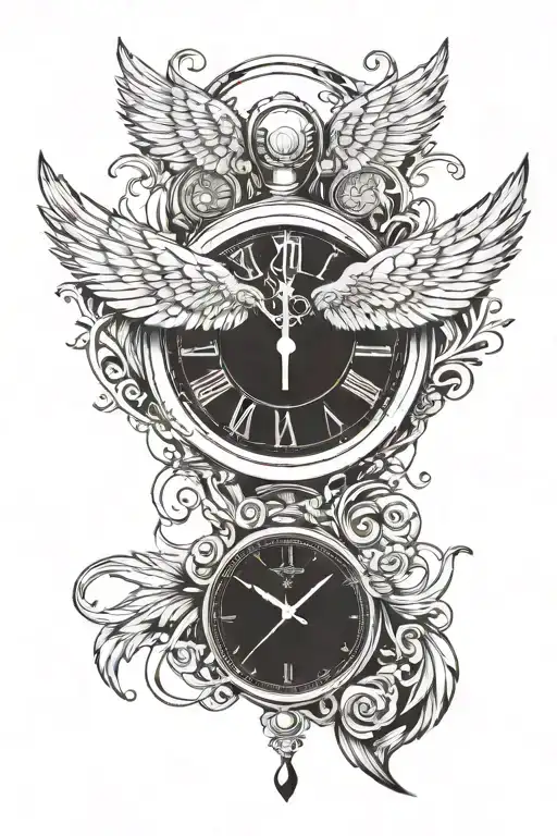 Wings And Time Clock
