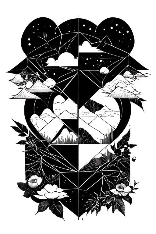 Geometrical Studio Ghibli Inspired