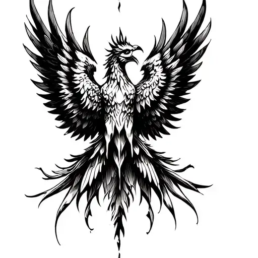 Phoenix Spreading Wings