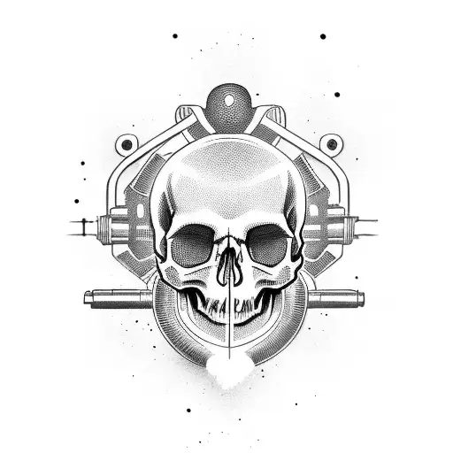 Skull With Heatgun And Squeegee