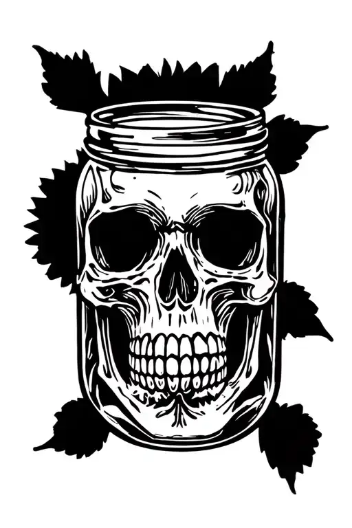 Mason Jar Skull