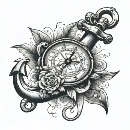 Anchor With Clock