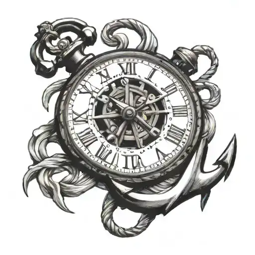 Anchor With Clock