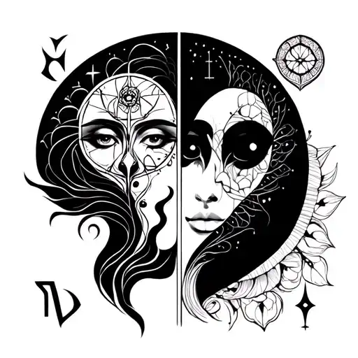 Combine The Zodiac Signs Of 'Mattia' And 'Evaniie' In A Unique And Artistic Way