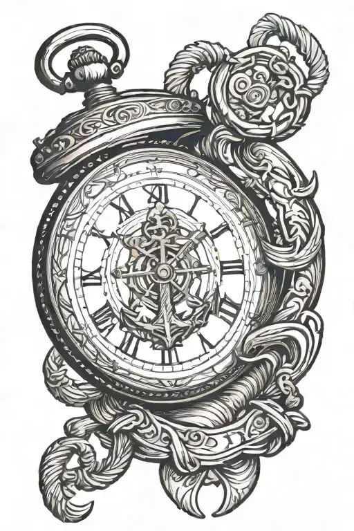 Pocket Watch In Anchor