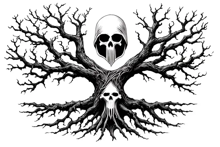 Tree Of Life And Reaper Of Death